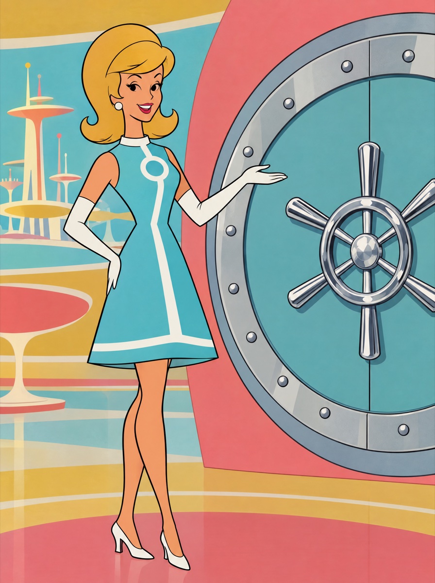 Style A: Hanna-Barbera space-age cel
